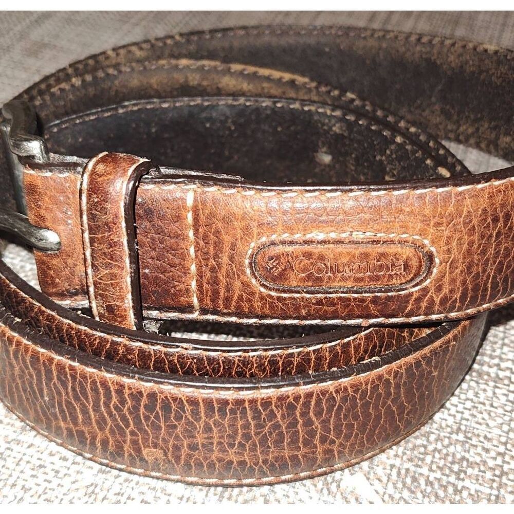 Columbia Brown genuine leather belt 12CO0289 Size 42 great quality